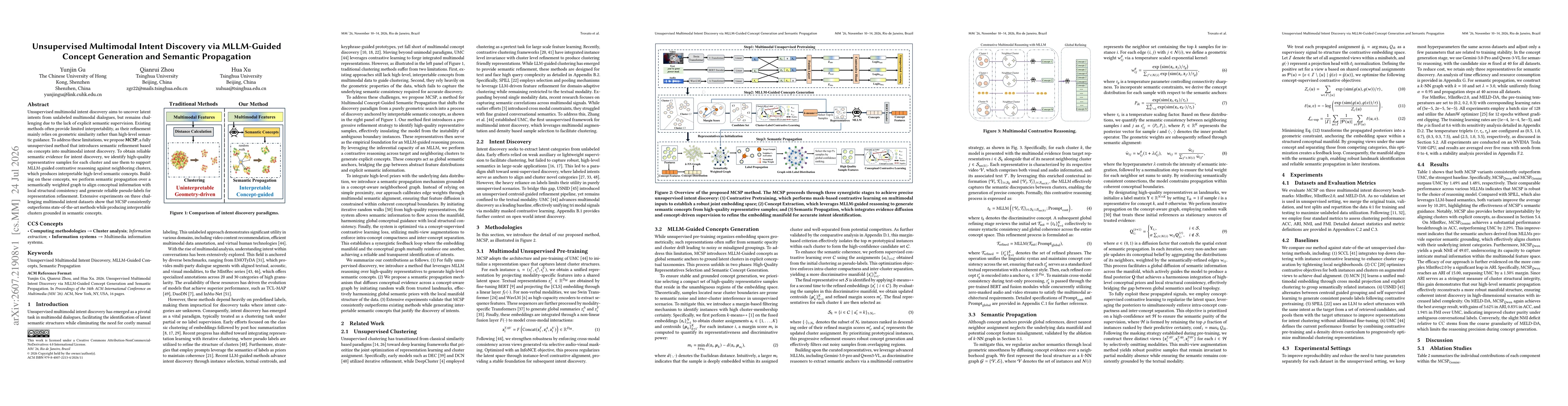 Thumbnail for Unsupervised Multimodal Intent Discovery via MLLM-Guided Concept Generation and Semantic Propagation