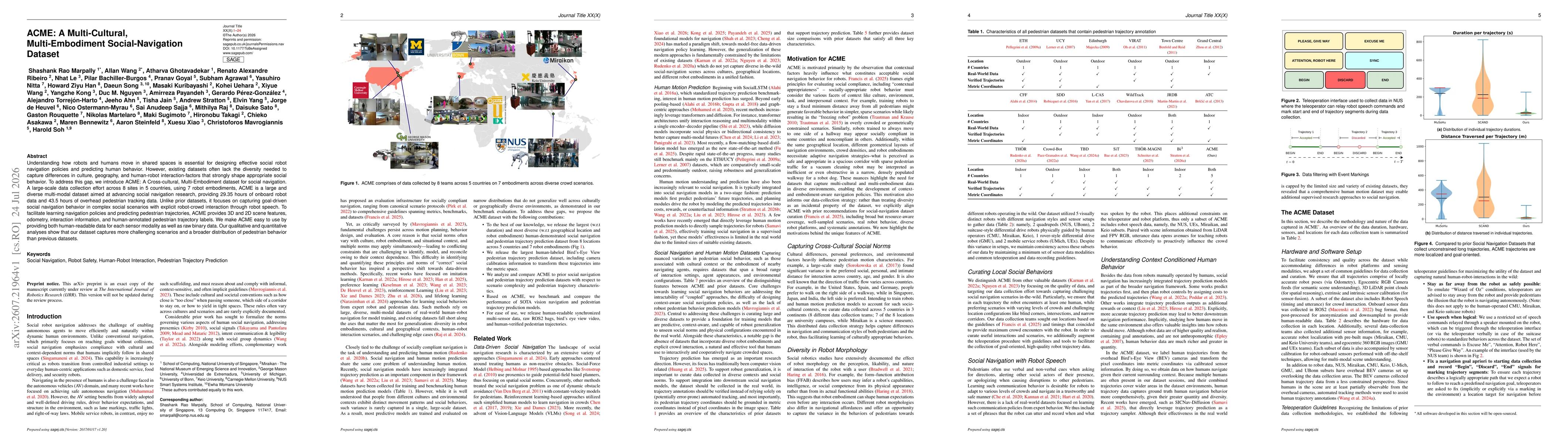 Thumbnail for ACME: A Multi-Cultural, Multi-Embodiment Social-Navigation Dataset