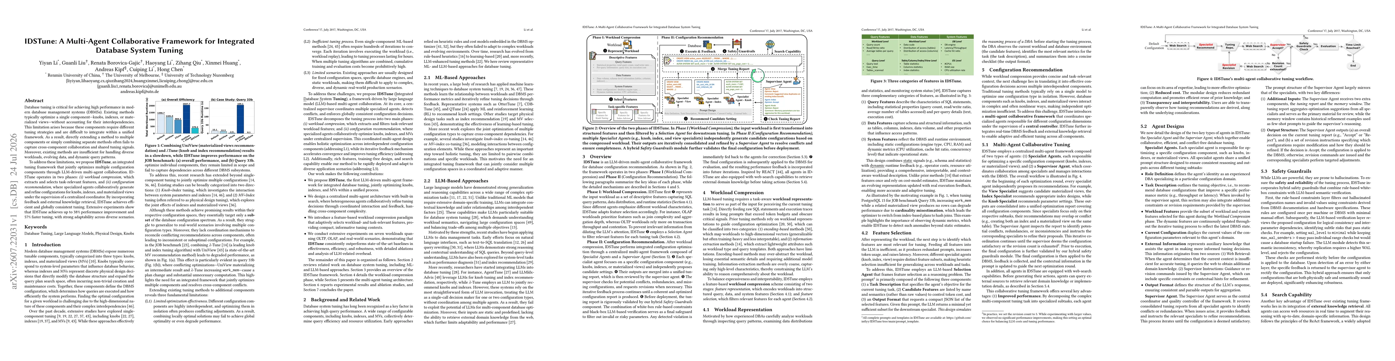 Thumbnail for IDSTune: A Multi-Agent Collaborative Framework for Integrated Database System Tuning