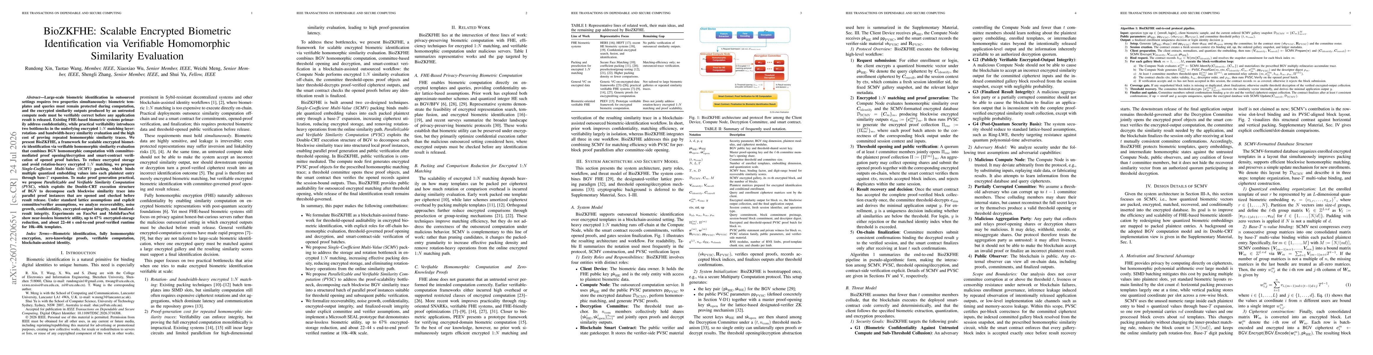 Thumbnail for BioZKFHE: Scalable Encrypted Biometric Identification via Verifiable Homomorphic Similarity Evaluation