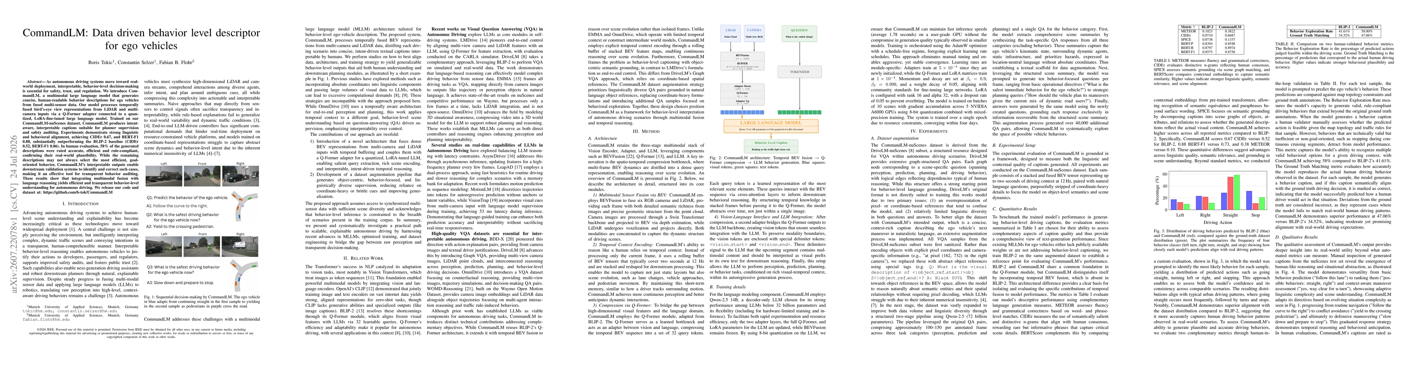 Thumbnail for CommandLM: Data driven behavior level descriptor for ego vehicles