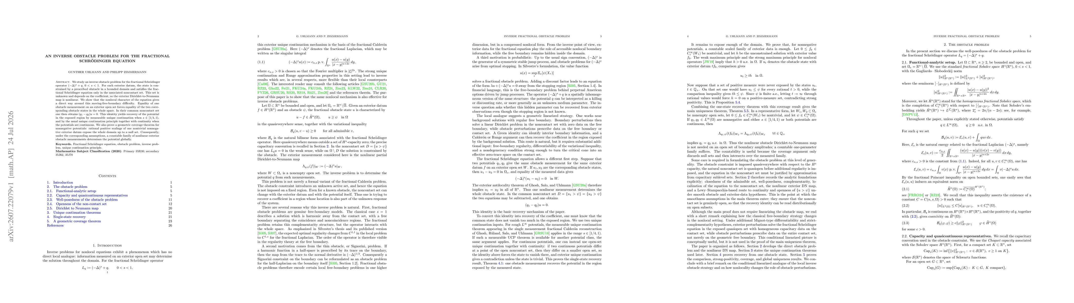 Thumbnail for An Inverse Obstacle Problem for the Fractional Schrödinger Equation