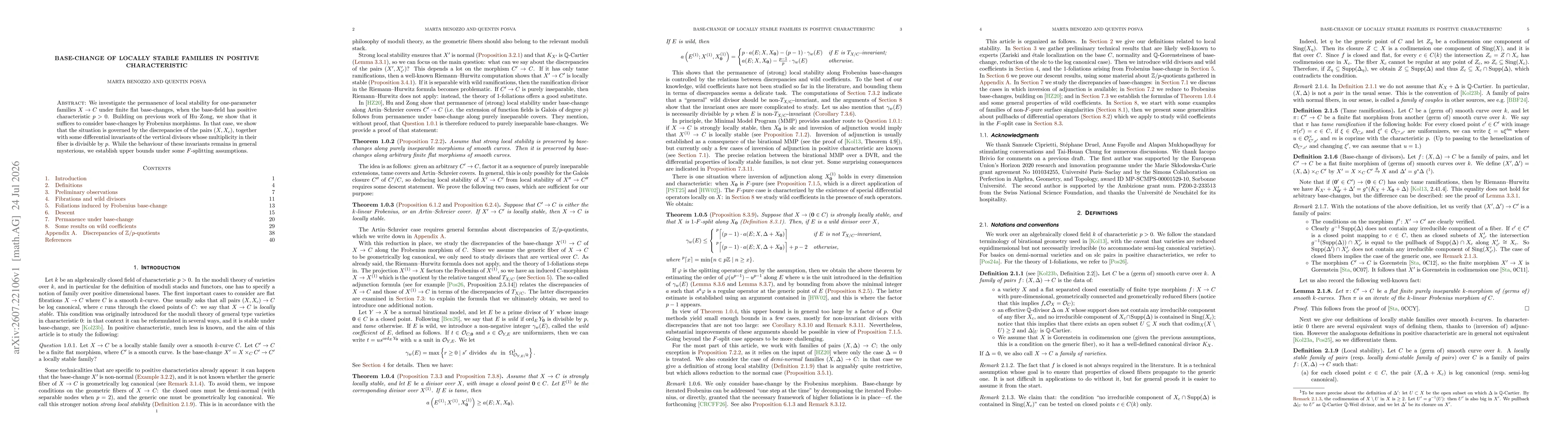 Thumbnail for Base-change of locally stable families in positive characteristic
