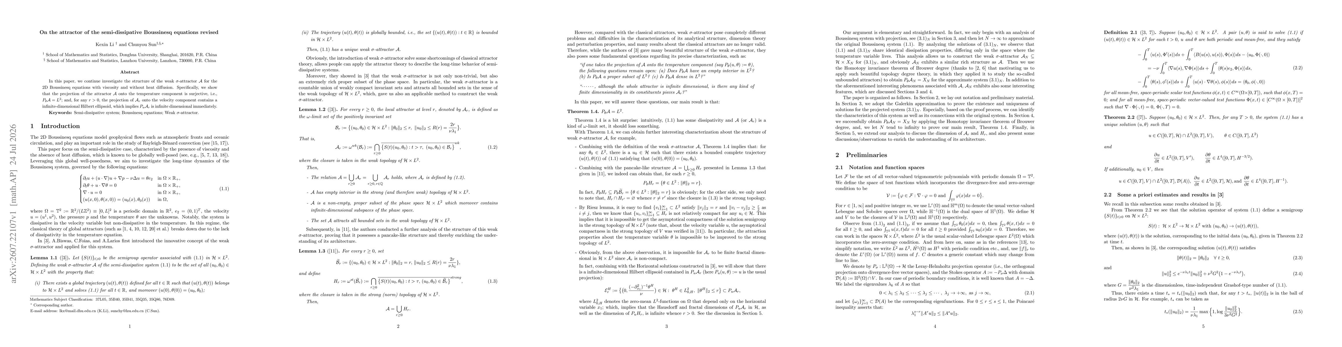 Thumbnail for On the attractor of the semi-dissipative Boussinesq equations revised
