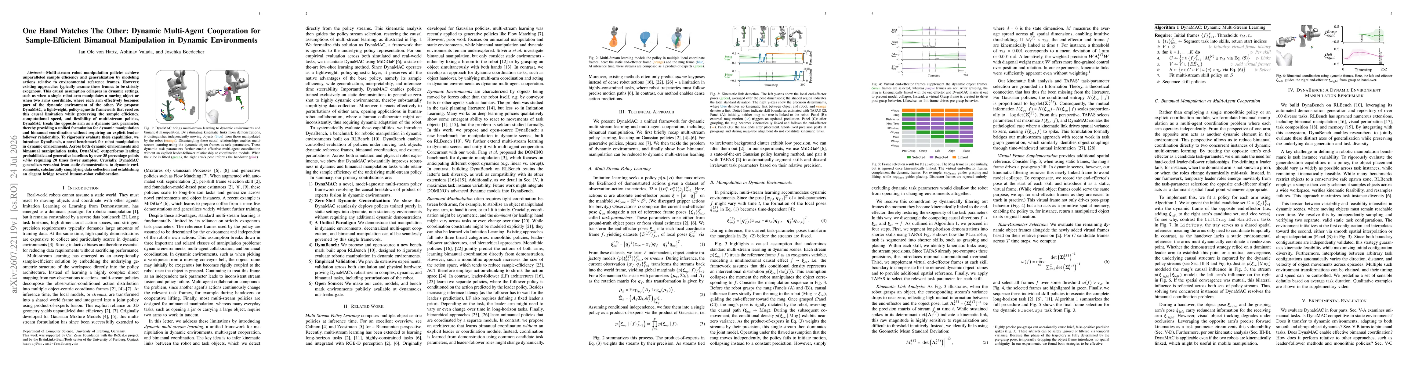 Thumbnail for One Hand Watches The Other: Dynamic Multi-Agent Cooperation for Sample-Efficient Bimanual Manipulation in Dynamic Environments