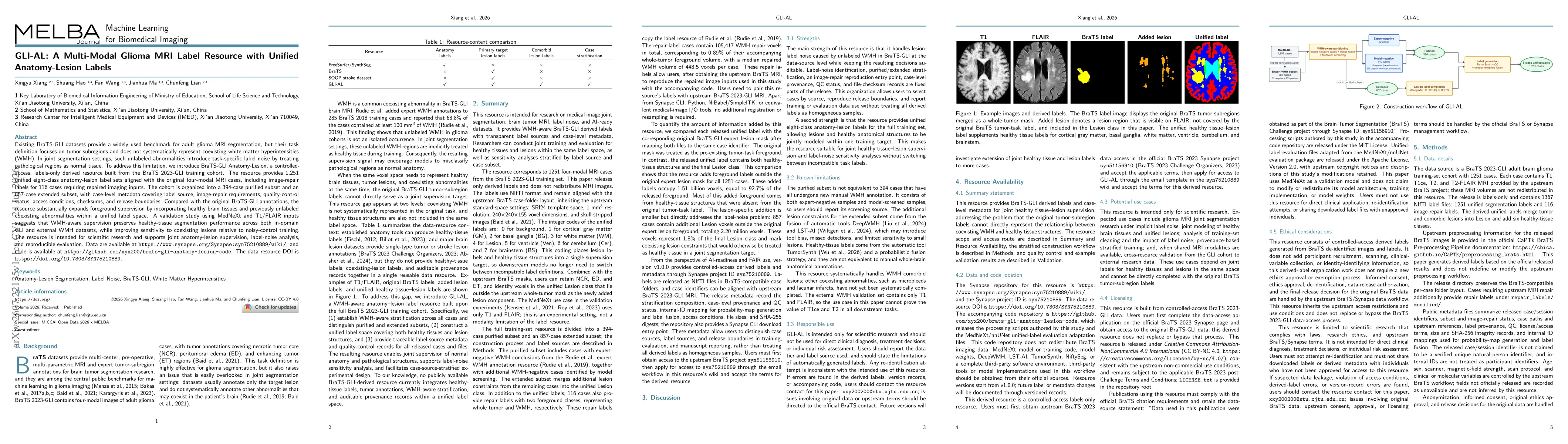 Thumbnail for GLI-AL: A Multi-Modal Glioma MRI Label Resource with Unified Anatomy-Lesion Labels