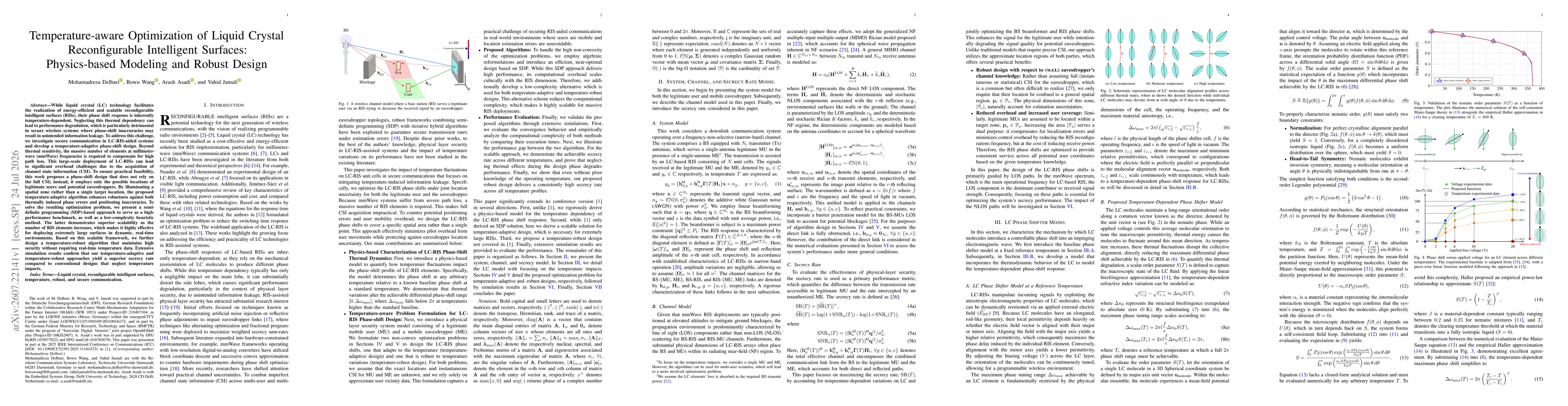 Thumbnail for Temperature-aware Optimization of Liquid Crystal Reconfigurable Intelligent Surfaces: Physics-based Modeling and Robust Design