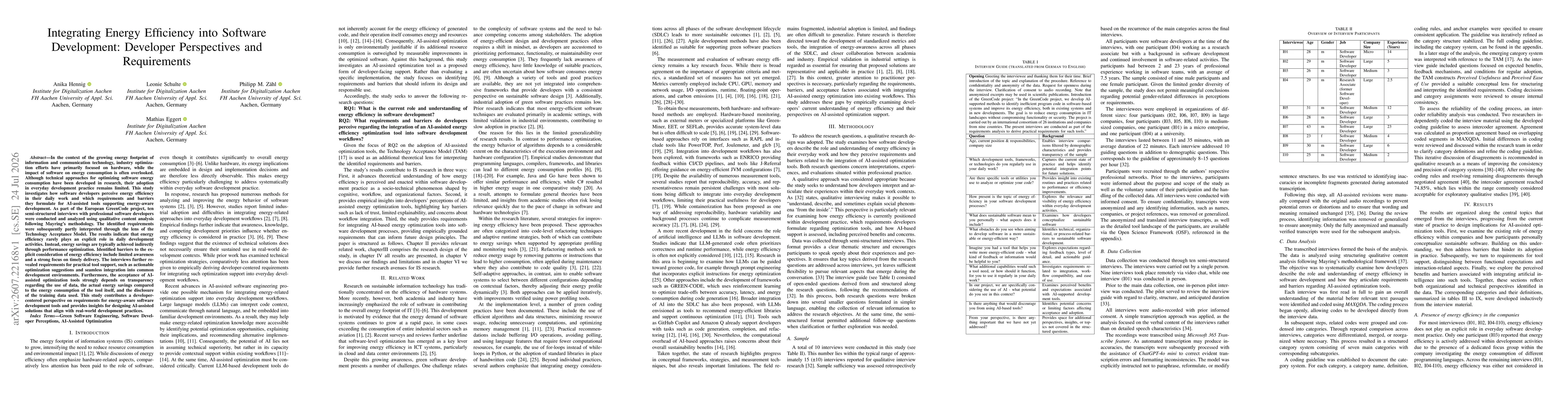 Thumbnail for Integrating Energy Efficiency into Software Development: Developer Perspectives and Requirements