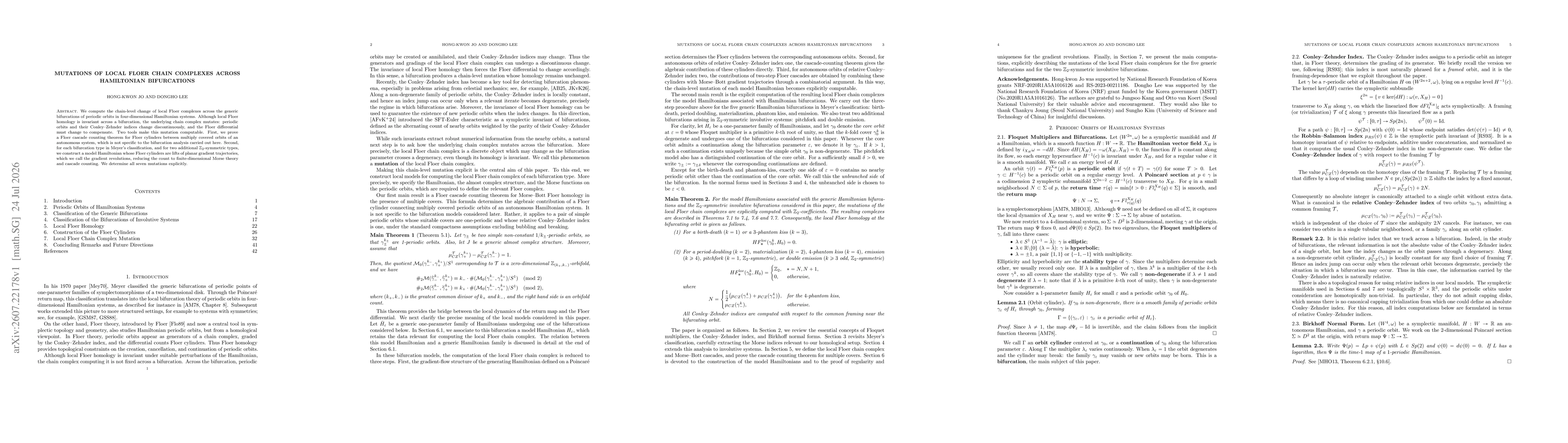 Thumbnail for Mutations of Local Floer Chain Complexes across Hamiltonian Bifurcations