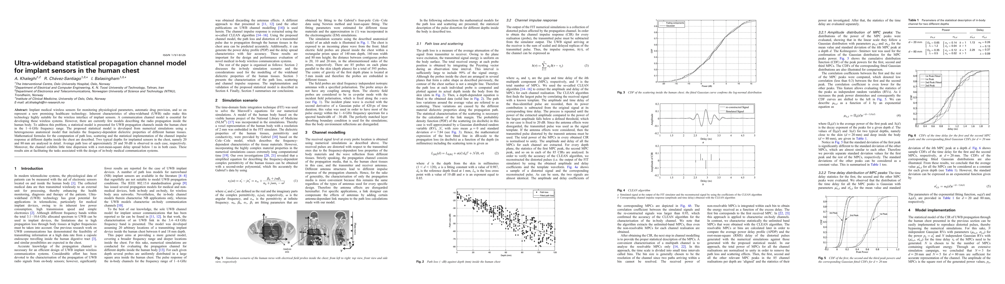 Thumbnail for Ultra-wideband statistical propagation channel model for implant sensors in the human chest