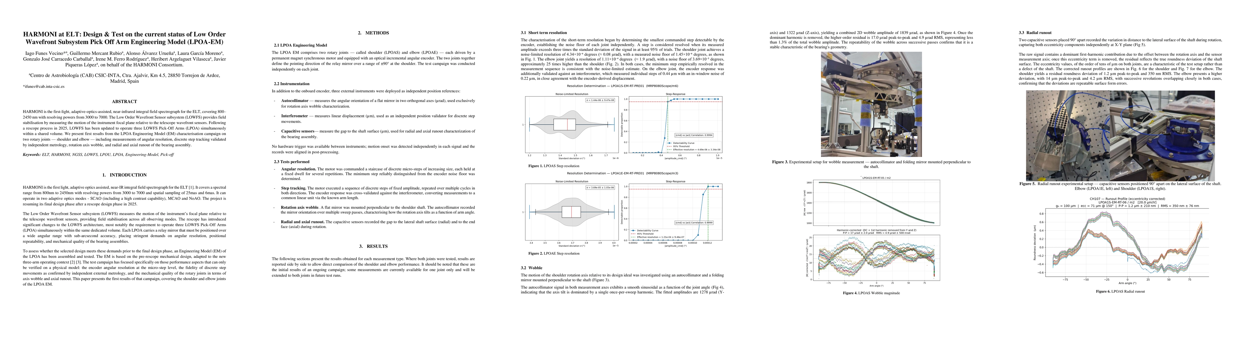 Thumbnail for HARMONI at ELT: Design & Test on the current status of Low Order Wavefront Subsystem Pick Off Arm Engineering Model (LPOA-EM)
