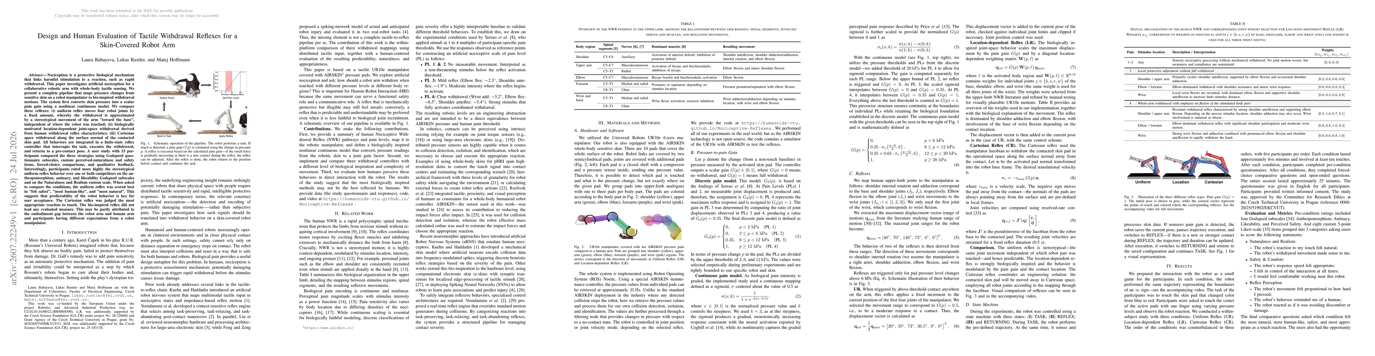 Thumbnail for Design and Human Evaluation of Tactile Withdrawal Reflexes for a Skin-Covered Robot Arm