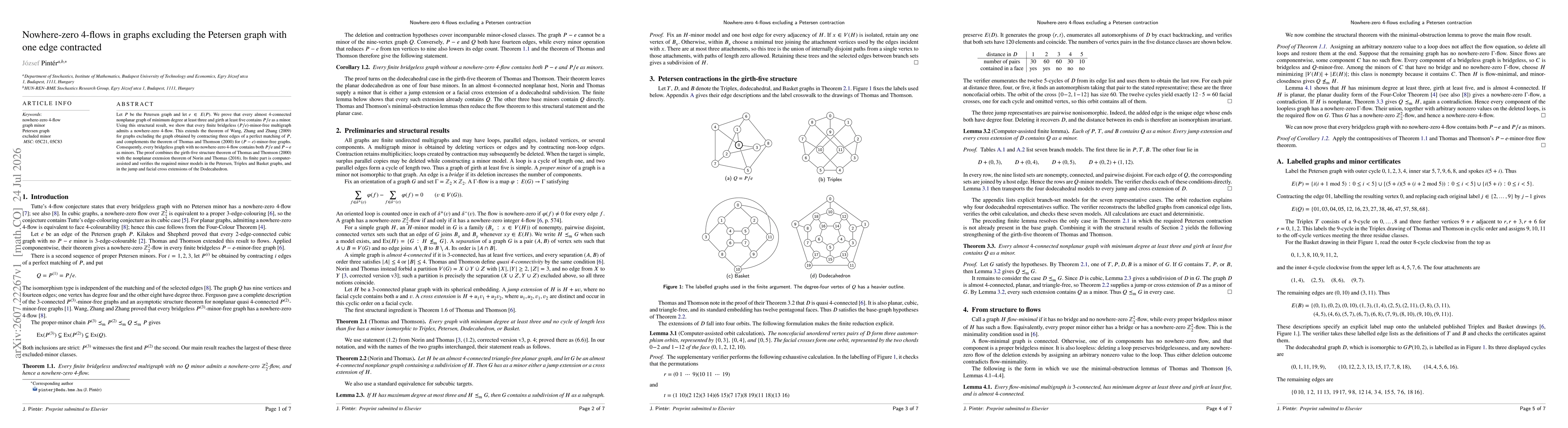 Thumbnail for Nowhere-zero 4-flows in graphs excluding the Petersen graph with one edge contracted