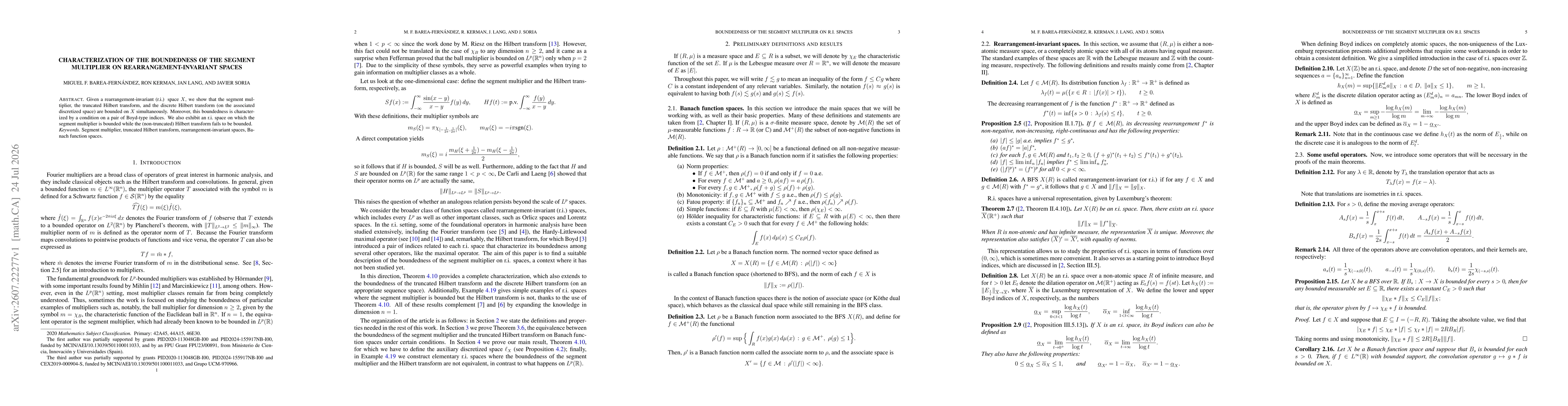 Thumbnail for Characterization of the boundedness of the segment multiplier on rearrangement-invariant spaces