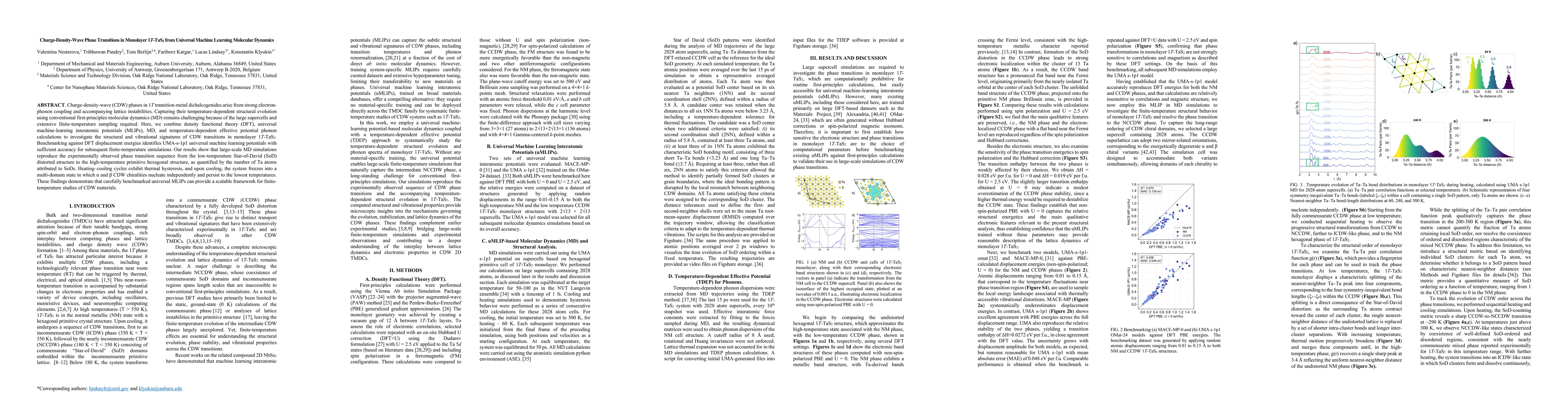 Thumbnail for Charge-Density-Wave Phase Transitions in Monolayer 1T-TaS2 from Universal Machine Learning Molecular Dynamics