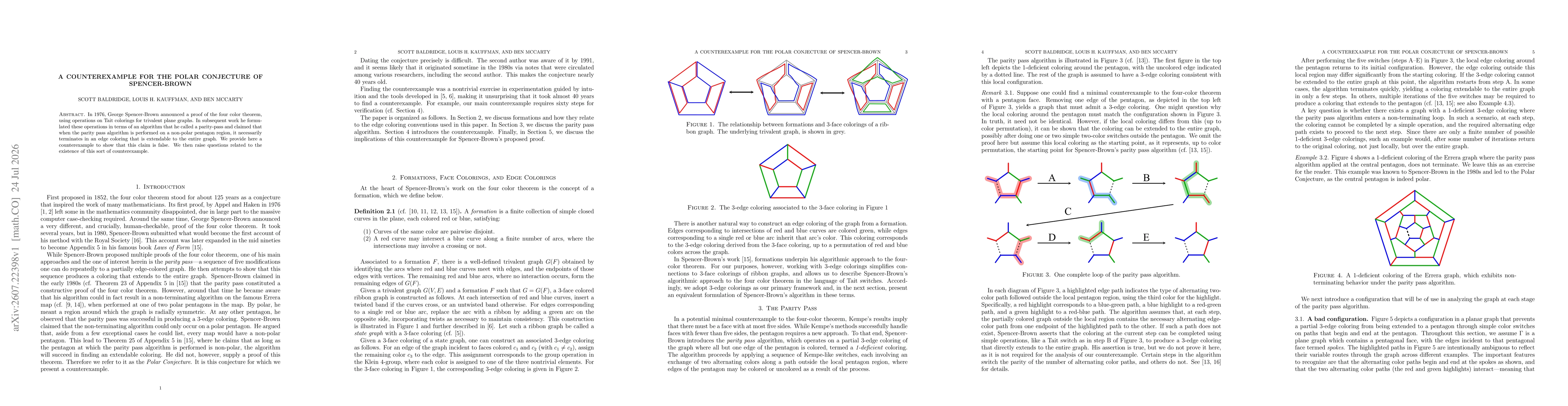 Thumbnail for A counterexample for the polar conjecture of Spencer-Brown
