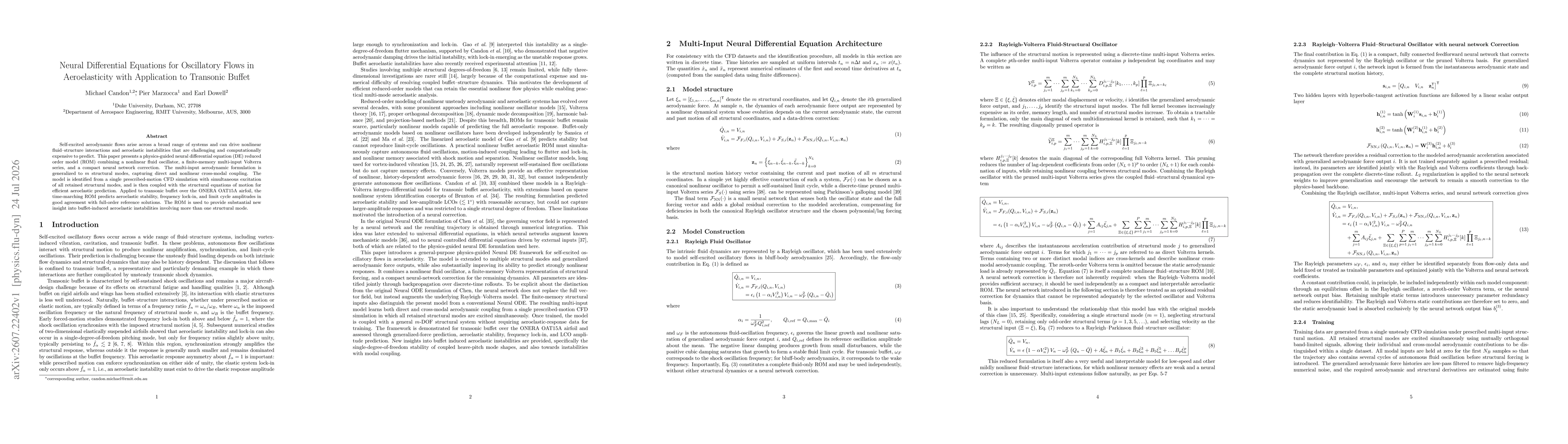 Thumbnail for Neural Ordinary Differential Equations for Oscillatory Flows in Aeroelasticity with Application to Transonic Buffet