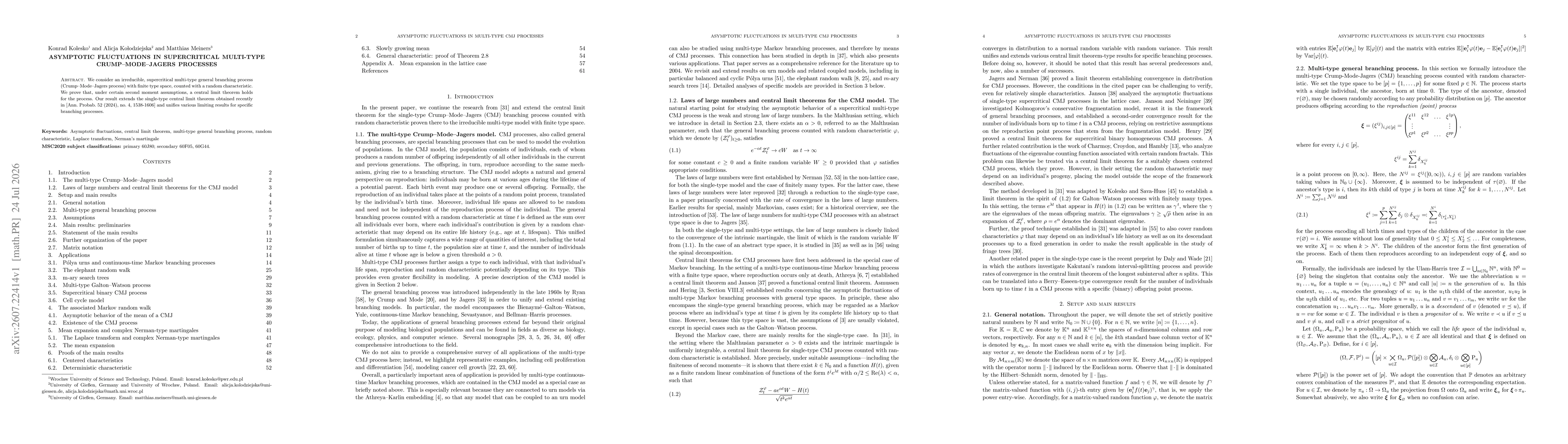 Thumbnail for Asymptotic fluctuations in supercritical multi-type Crump-Mode-Jagers processes
