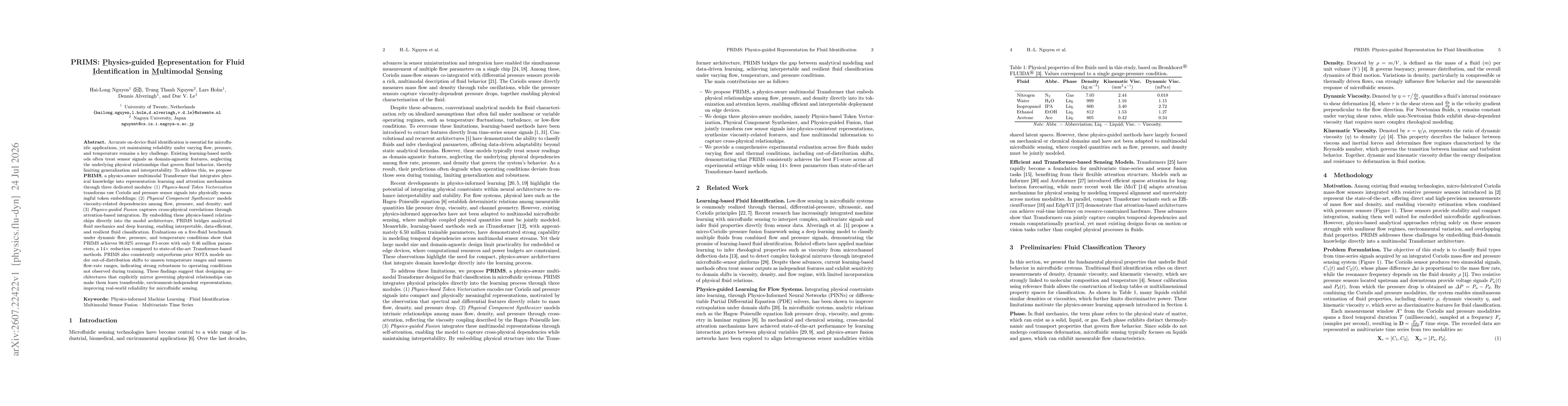 Thumbnail for PRIMS: Physics-guided Representation for Fluid Identification in Multimodal Sensing