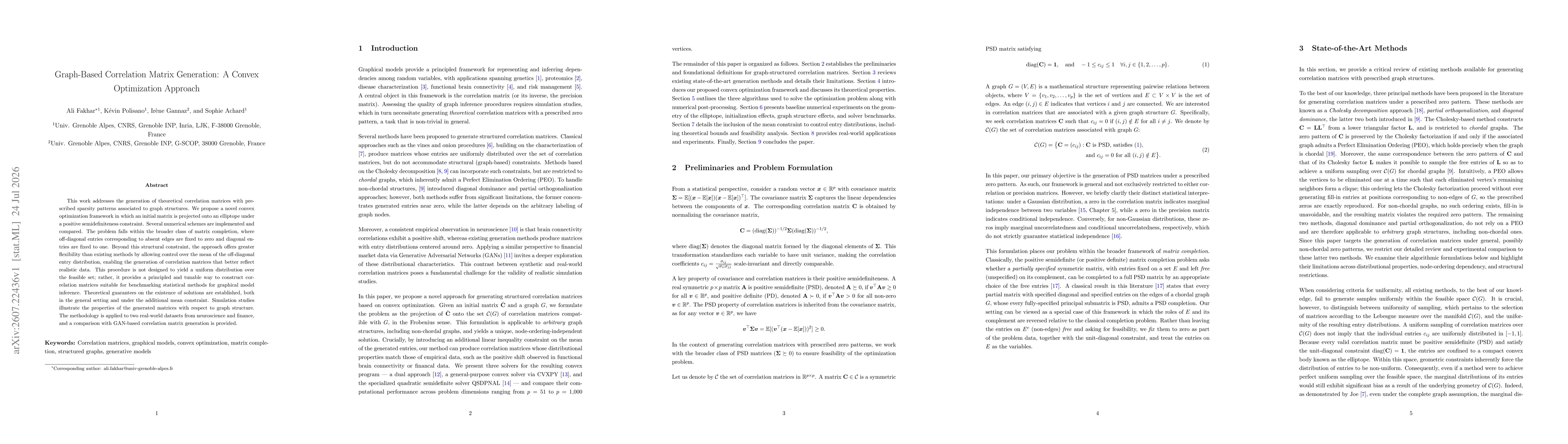 Thumbnail for Graph-Based Correlation Matrix Generation: A Convex Optimization Approach