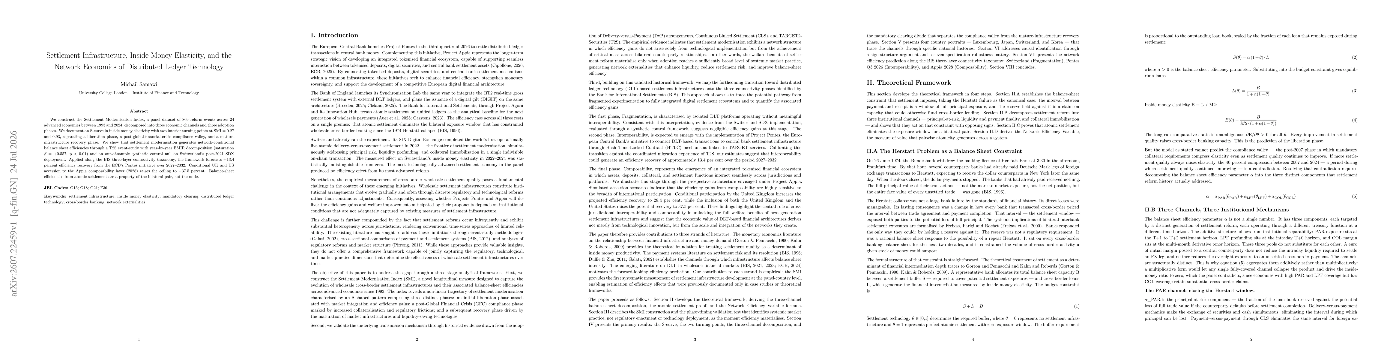 Thumbnail for Settlement Infrastructure, Inside Money Elasticity, and the Network Economics of Distributed Ledger Technology