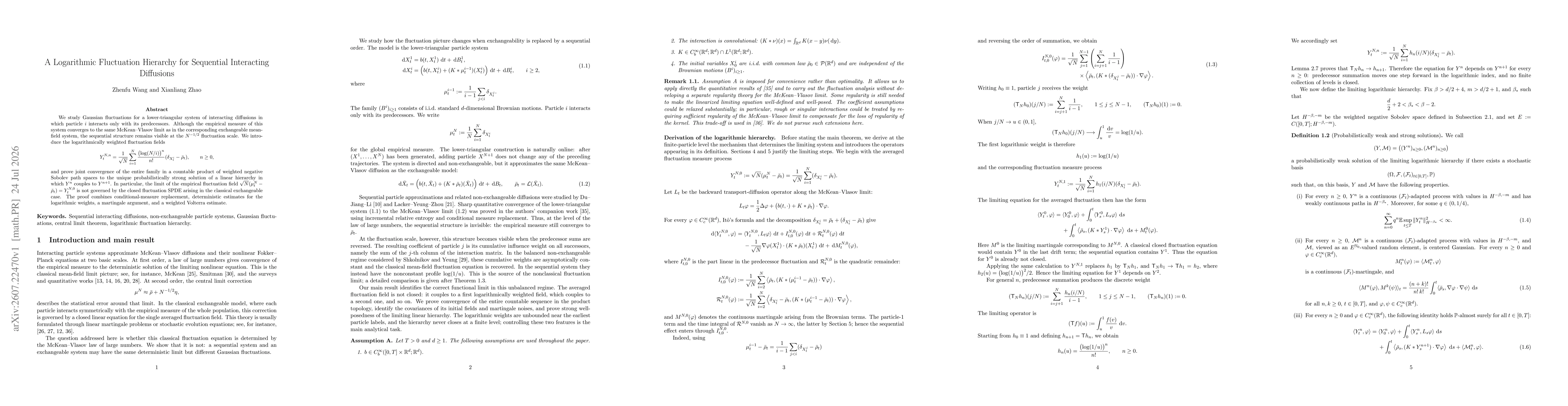 Thumbnail for A Logarithmic Fluctuation Hierarchy for Sequential Interacting Diffusions