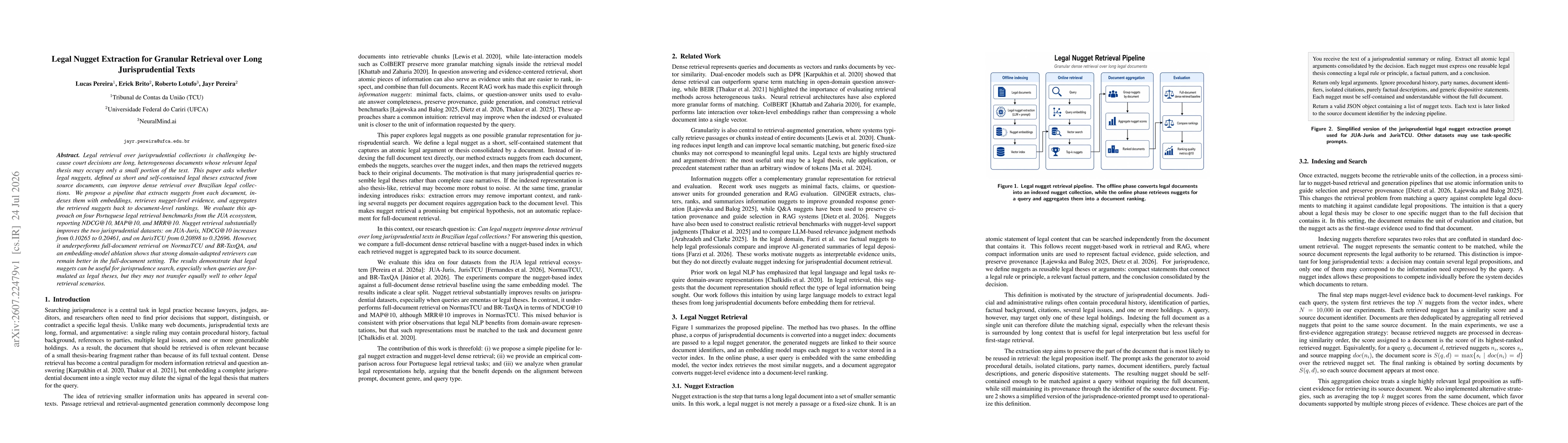 Thumbnail for Legal Nugget Extraction for Granular Retrieval over Long Jurisprudential Texts