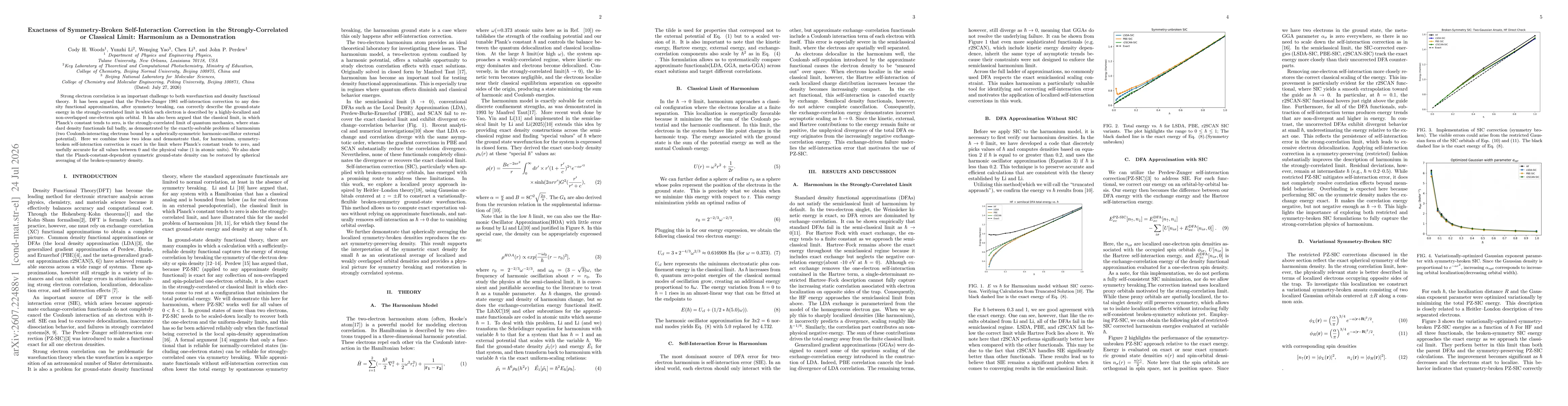 Thumbnail for Exactness of Symmetry-Broken Self-Interaction Correction in the Strongly-Correlated or Classical Limit: Harmonium as a Demonstration