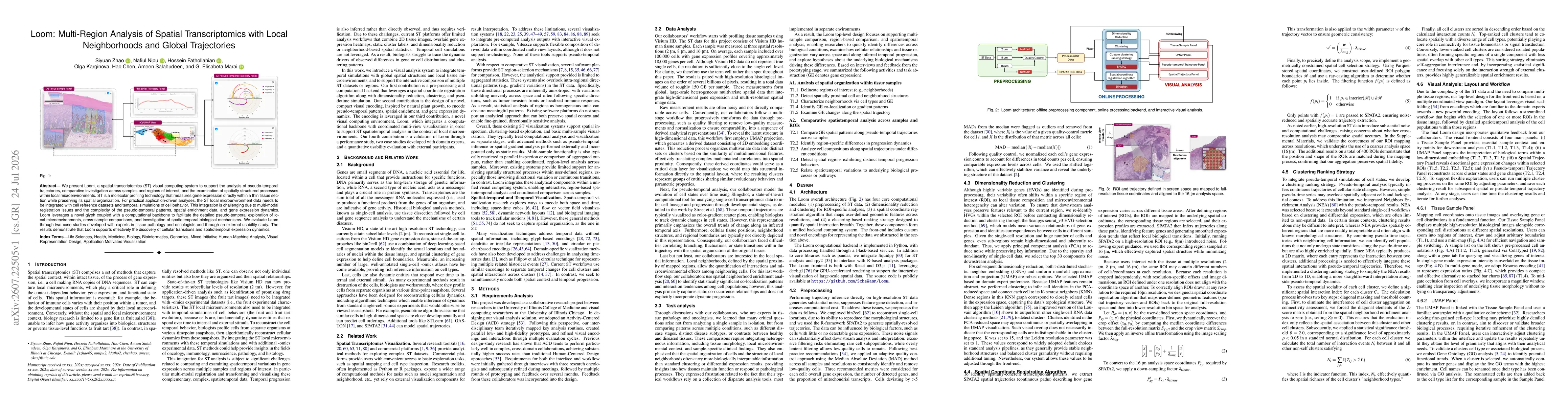 Thumbnail for Loom: Multi-Region Analysis of Spatial Transcriptomics with Local Neighborhoods and Global Trajectories