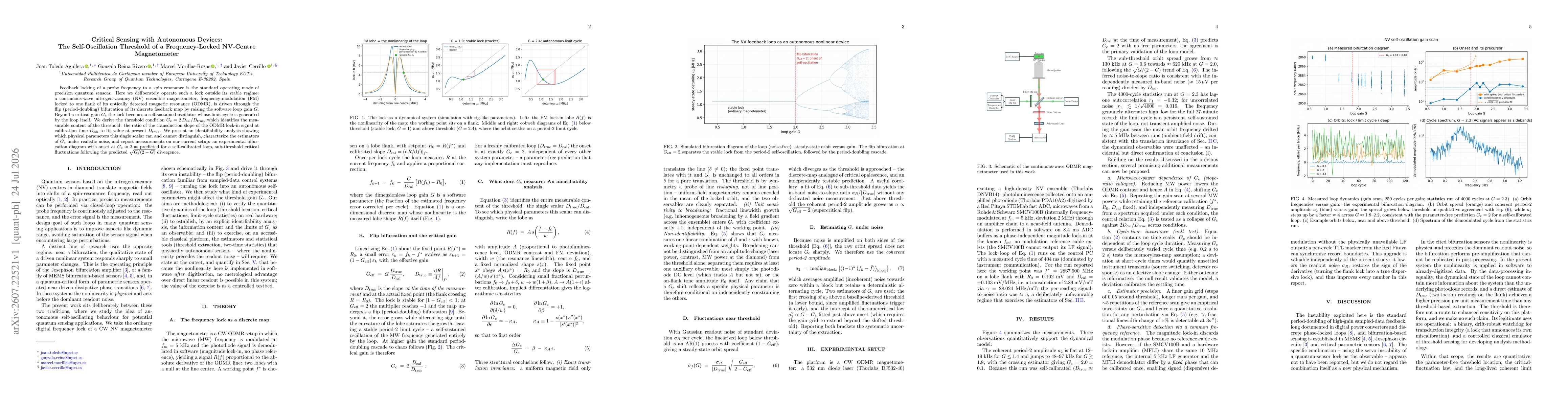 Thumbnail for Critical Sensing with Autonomous Devices: The Self-Oscillation Threshold of a Frequency-Locked NV-Centre Magnetometer