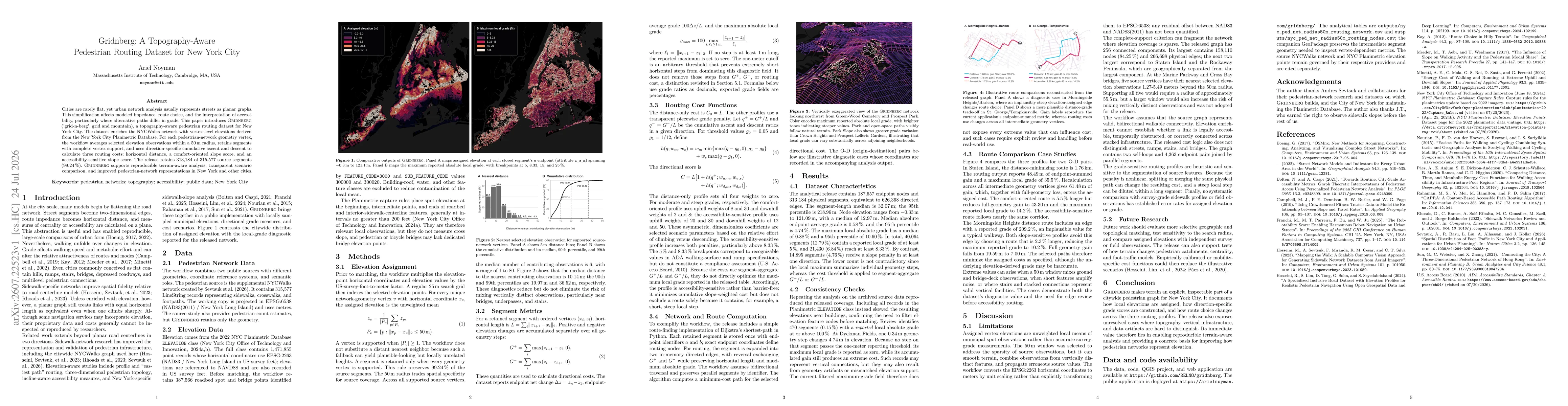 Thumbnail for Gridnberg: A Topography-Aware Pedestrian Routing Dataset for New York City