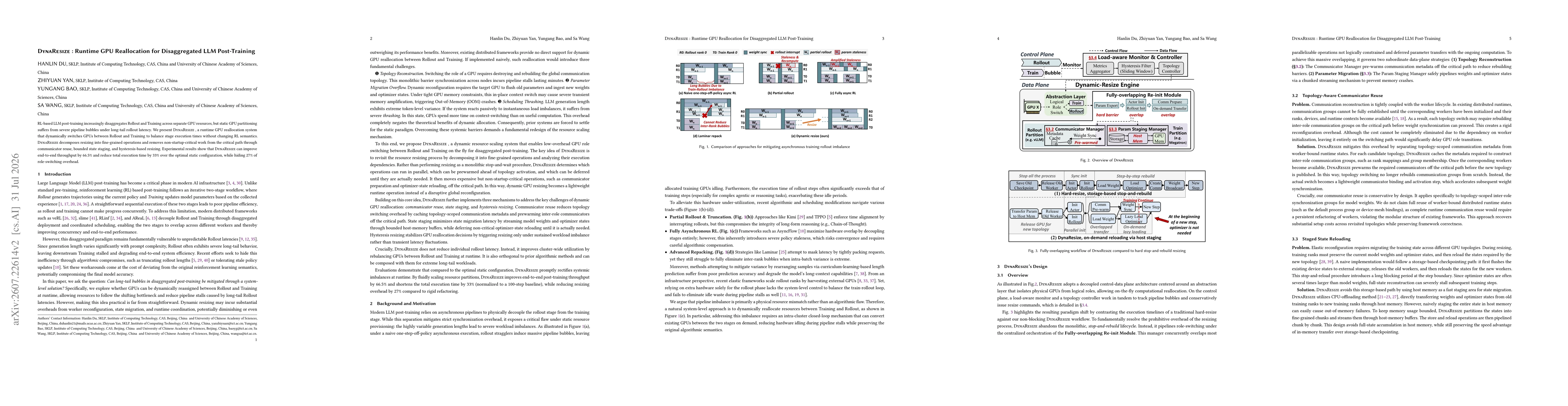 Thumbnail for DynaResize: Runtime GPU Reallocation for Disaggregated LLM Post-Training