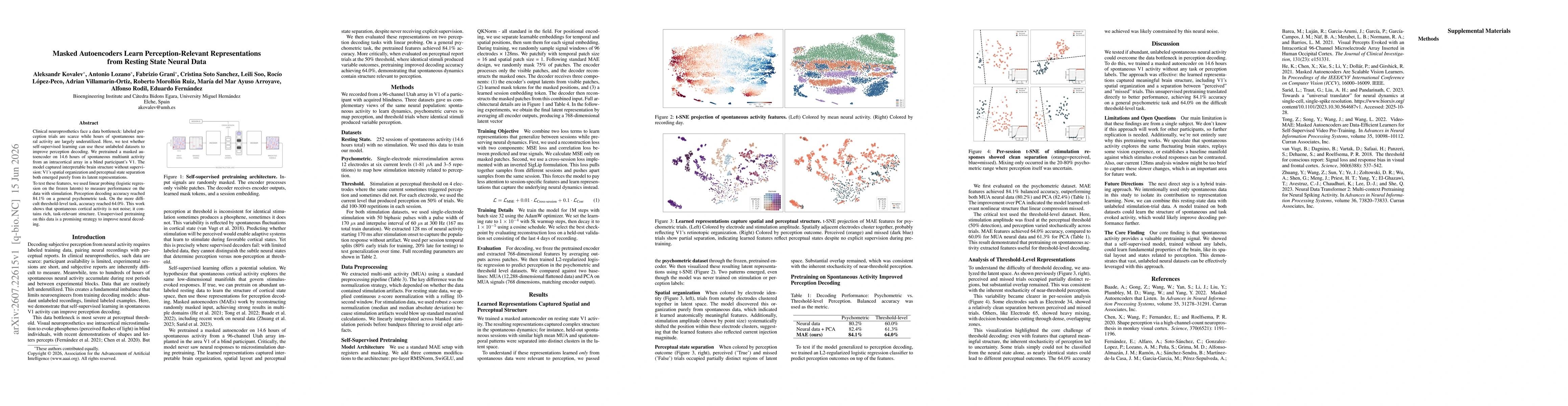 Thumbnail for Masked Autoencoders Learn Perception-Relevant Representations from Resting State Neural Data