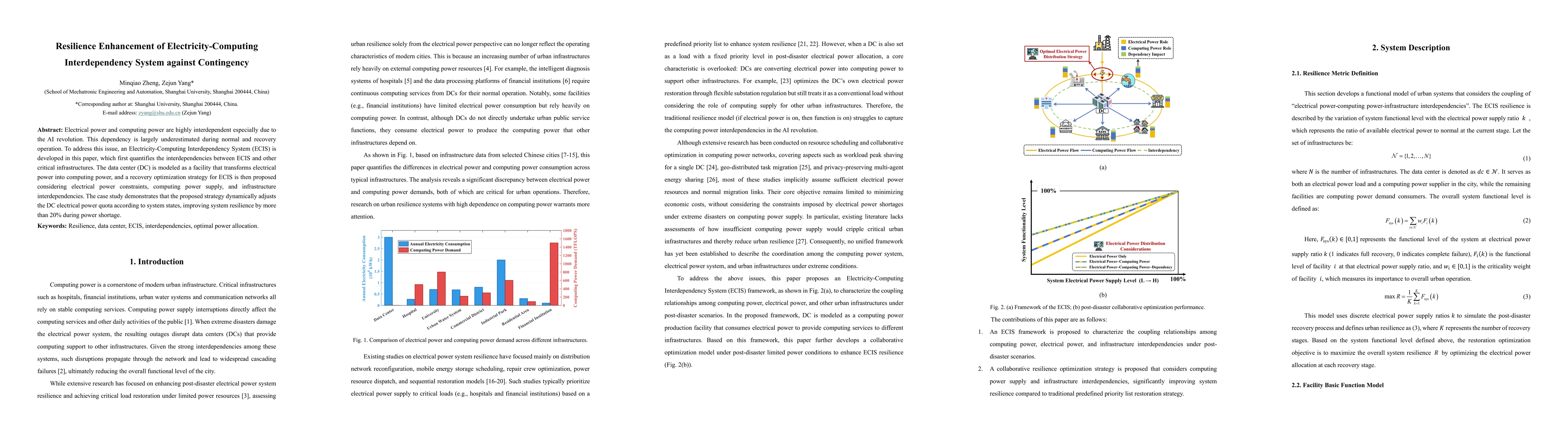 Thumbnail for Resilience Enhancement of Electricity-Computing Interdependency System against Contingency