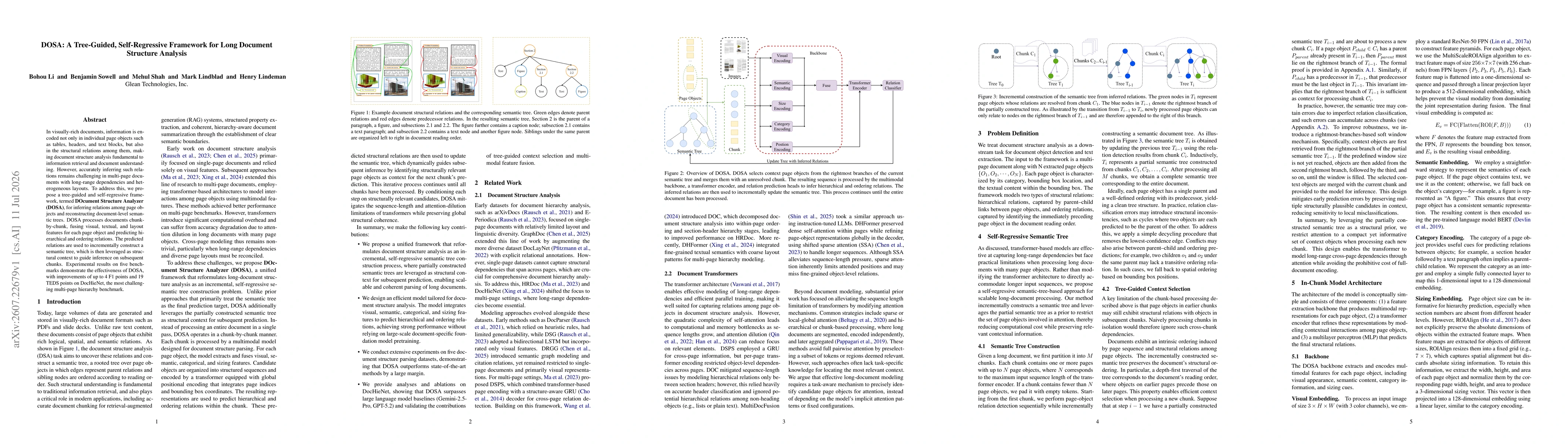 Thumbnail for DOSA: A Tree-Guided, Self-Regressive Framework for Long Document Structure Analysis