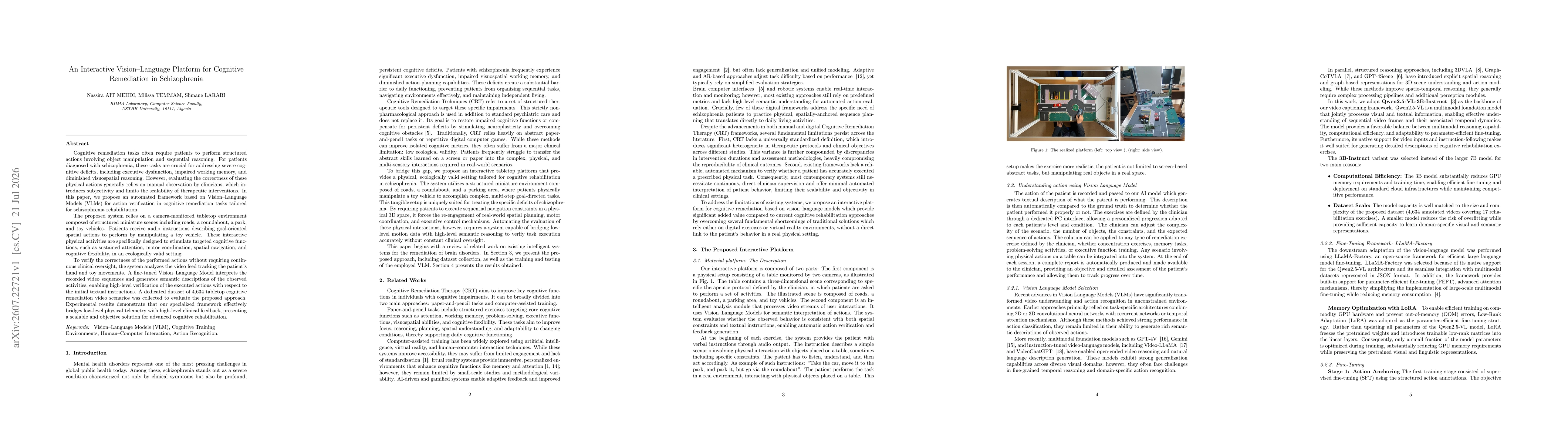 Thumbnail for An Interactive Vision Language Platform for Cognitive Remediation in Schizophrenia
