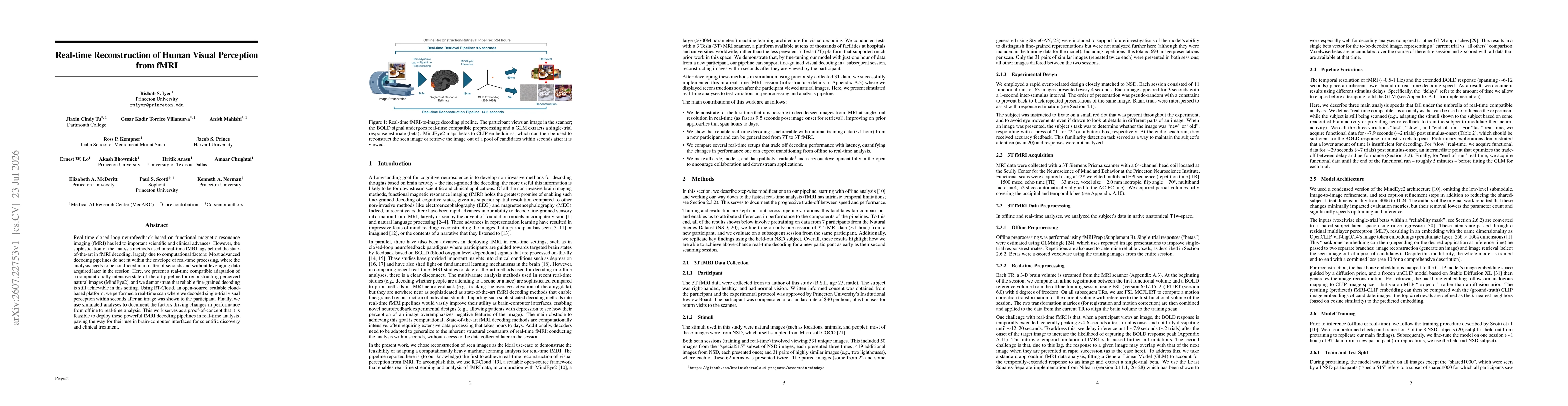 Thumbnail for Real-time Reconstruction of Human Visual Perception from fMRI