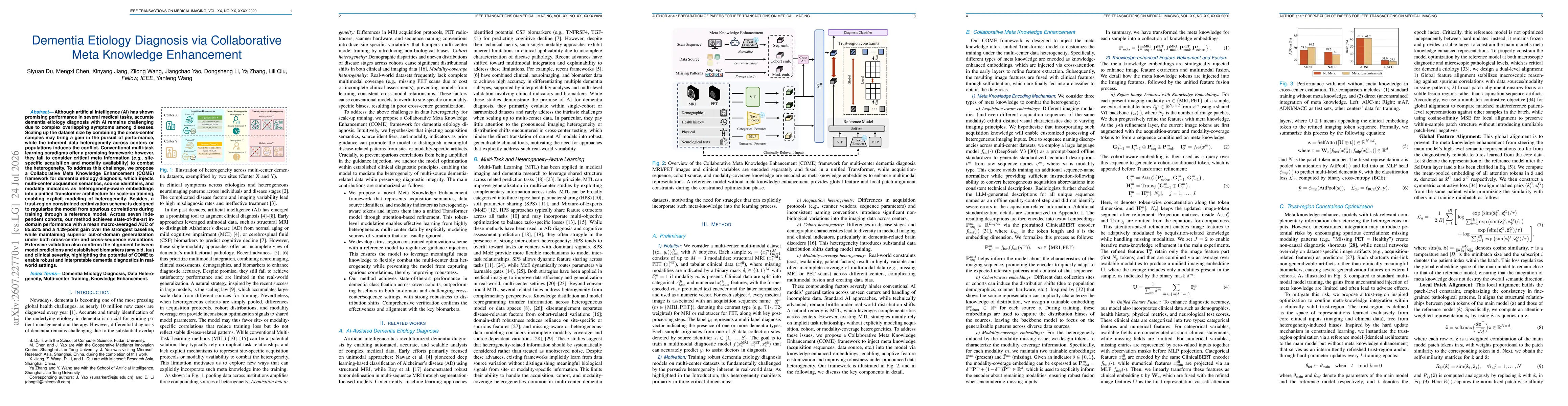 Thumbnail for Dementia Etiology Diagnosis via Collaborative Meta Knowledge Enhancement