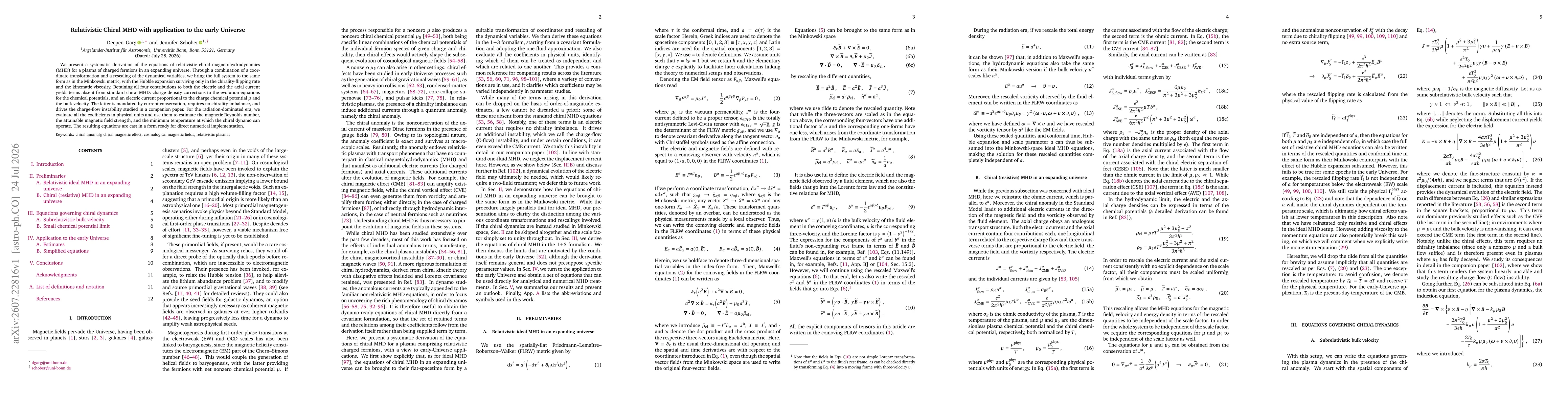 Thumbnail for Relativistic Chiral MHD with application to the early Universe