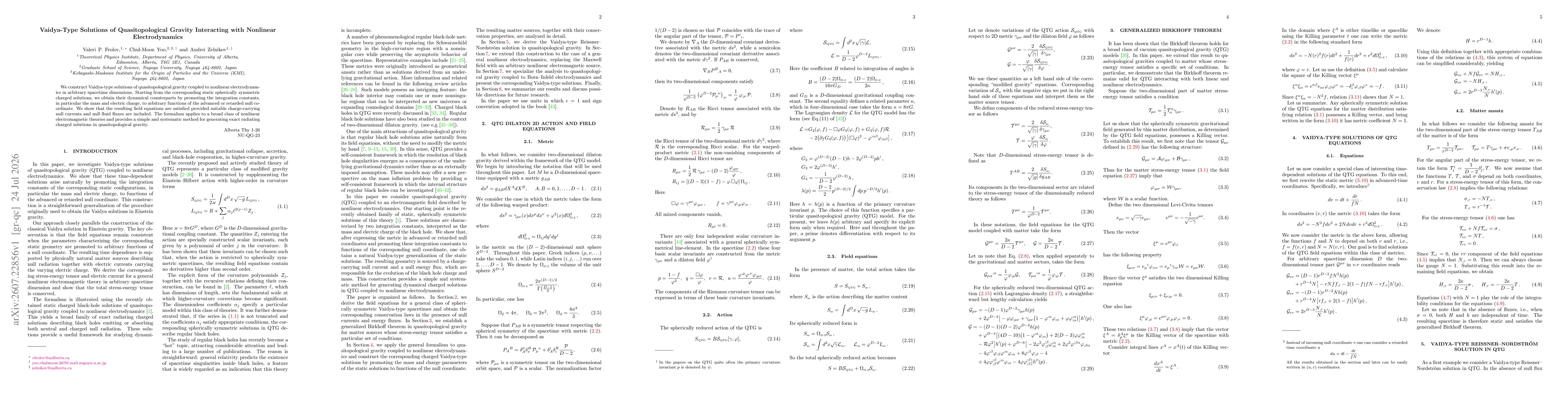 Thumbnail for Vaidya-Type Solutions of Quasitopological Gravity Interacting with Nonlinear Electrodynamics