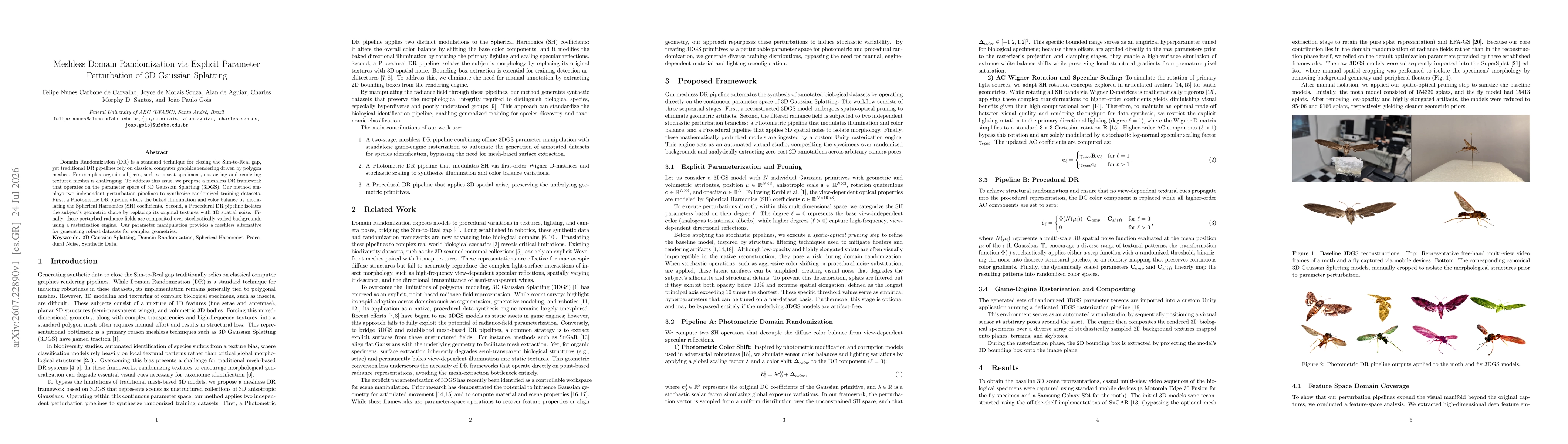 Thumbnail for Meshless Domain Randomization via Explicit Parameter Perturbation of 3D Gaussian Splatting