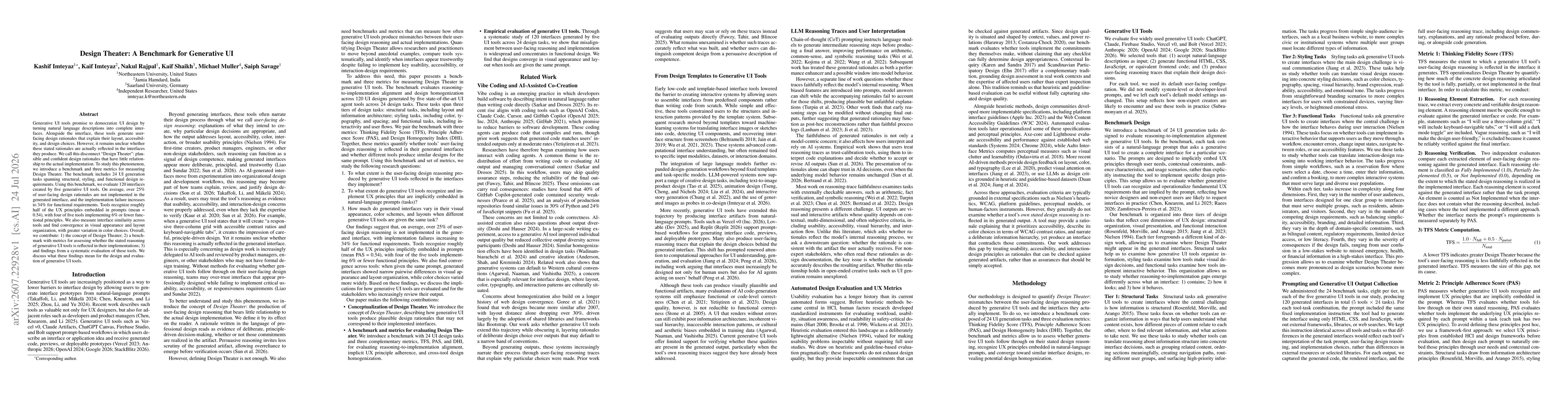 Thumbnail for Design Theater: A Benchmark for Generative UI