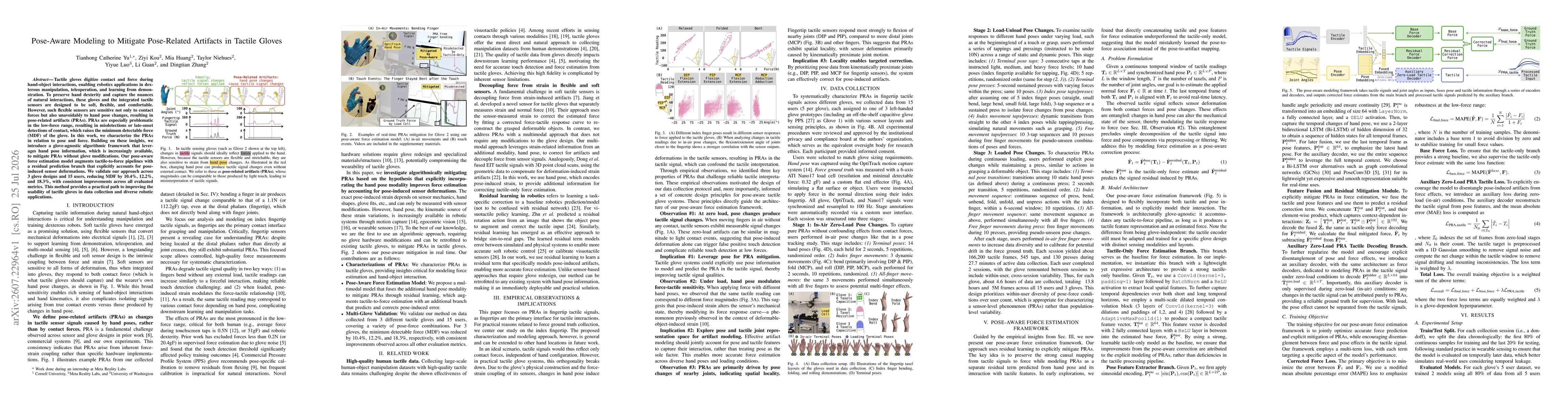 Thumbnail for Pose-Aware Modeling to Mitigate Pose-Related Artifacts in Tactile Gloves