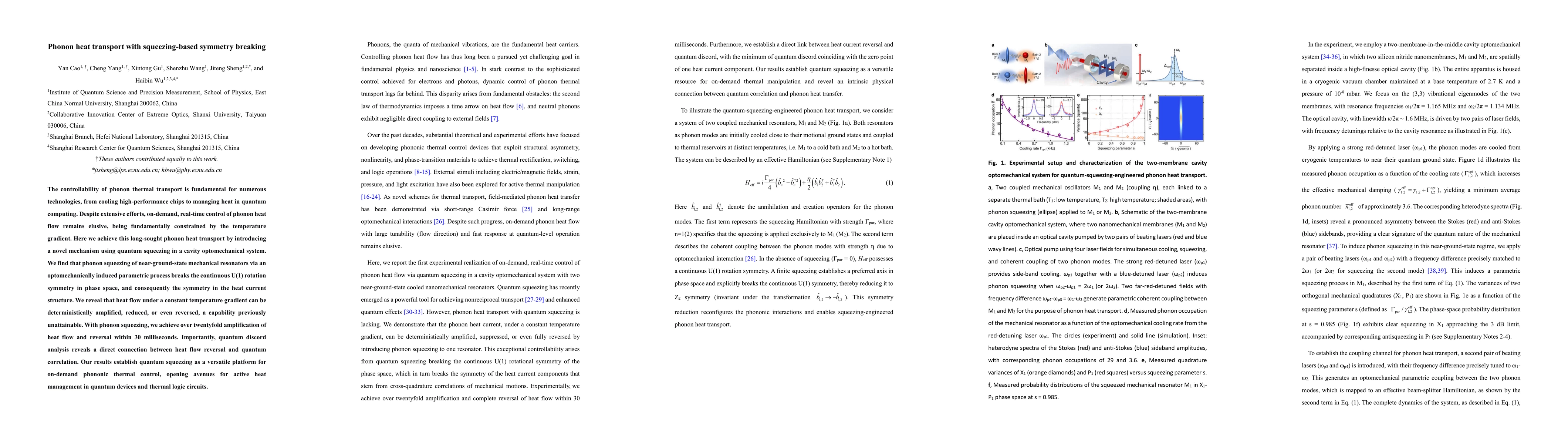 Thumbnail for Phonon heat transport with squeezing-based symmetry breaking