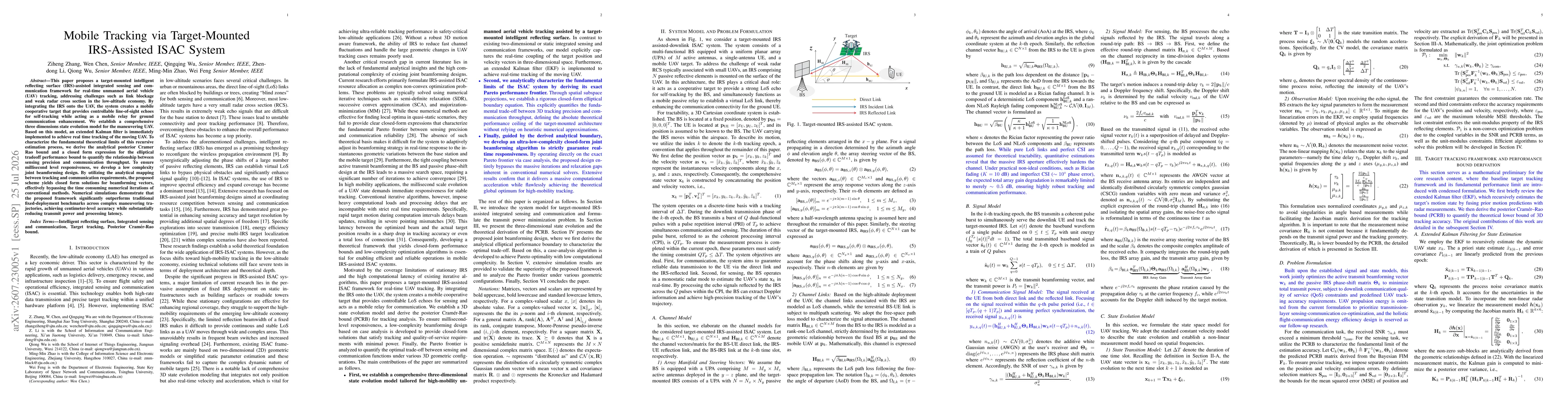 Thumbnail for Mobile Tracking via Target-Mounted IRS-Assisted ISAC System