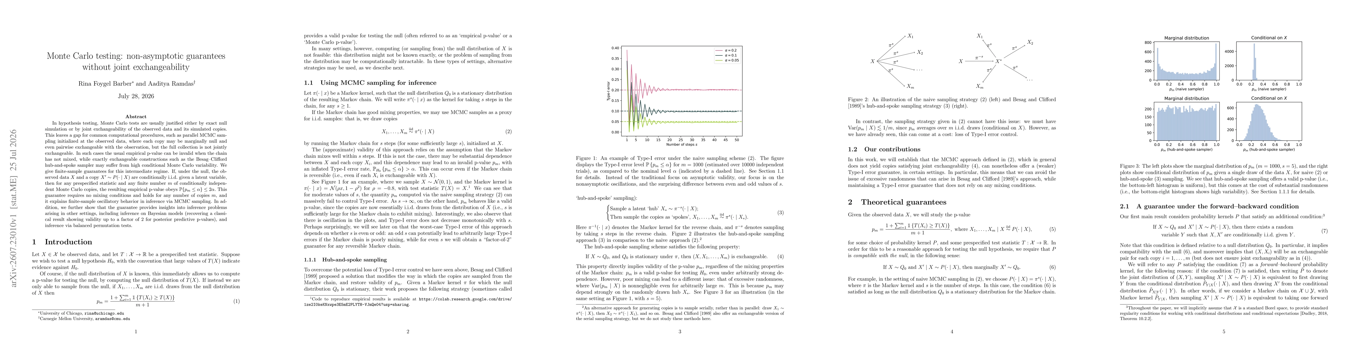 Thumbnail for Monte Carlo testing: non-asymptotic guarantees without joint exchangeability