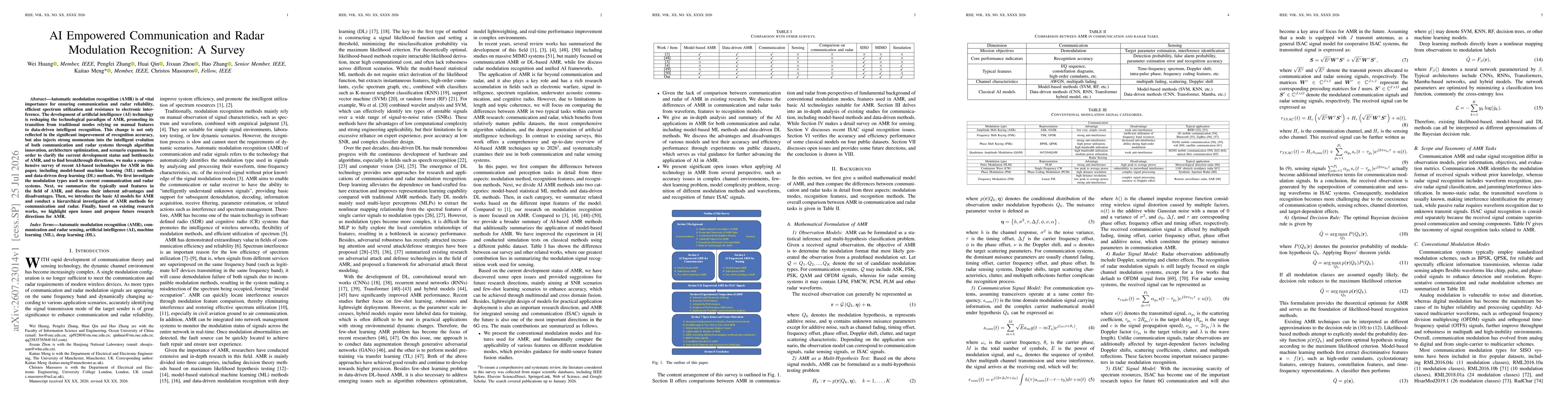 Thumbnail for AI Empowered Communication and Radar Modulation Recognition: A Survey