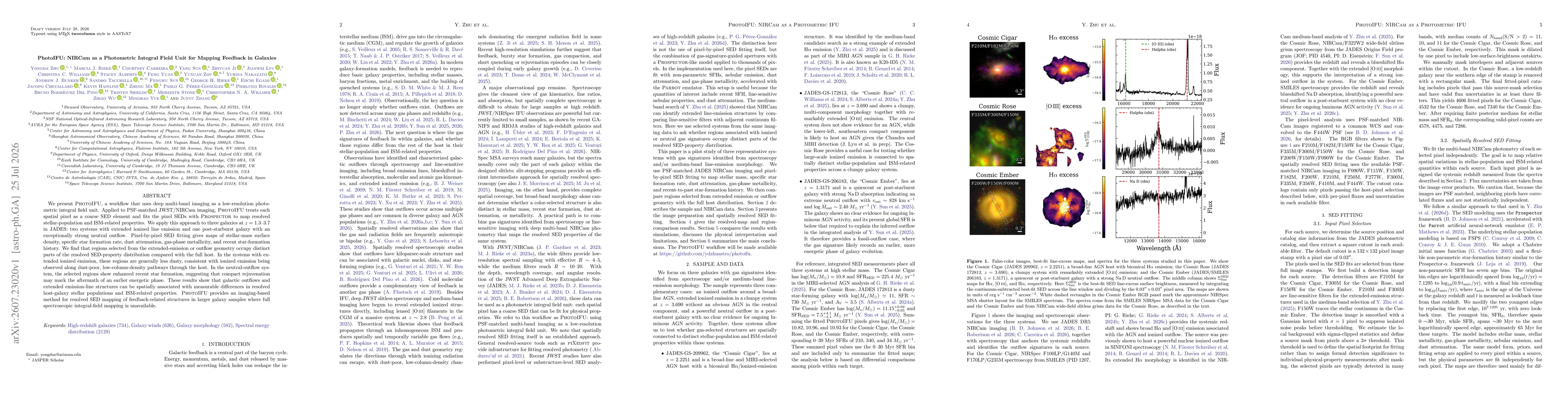 Thumbnail for PhotoIFU: NIRCam as a Photometric Integral Field Unit for Mapping Feedback in Galaxies