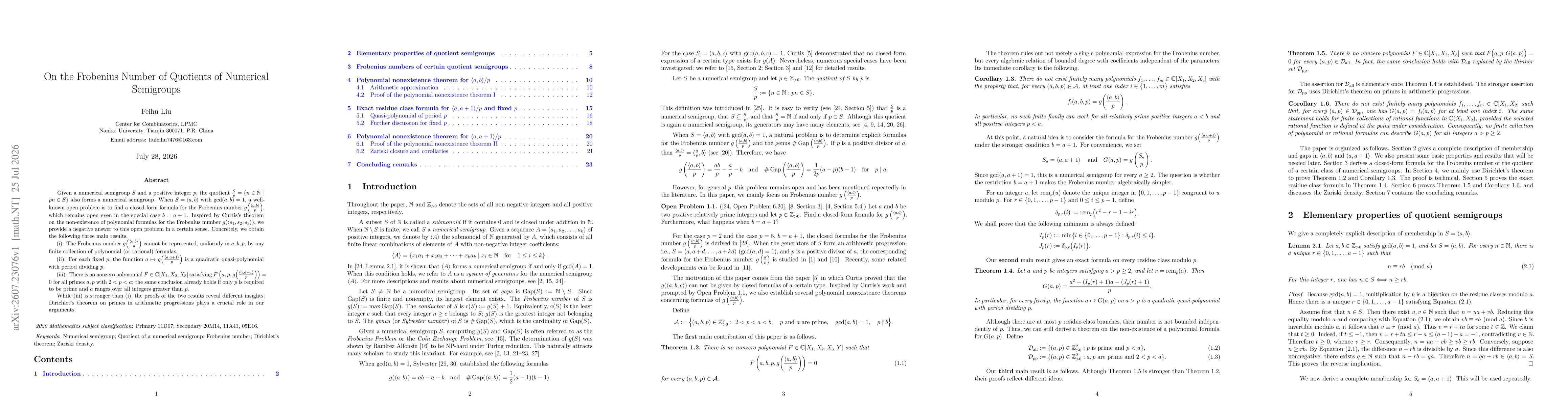 Thumbnail for On the Frobenius Number of Quotients of Numerical Semigroups