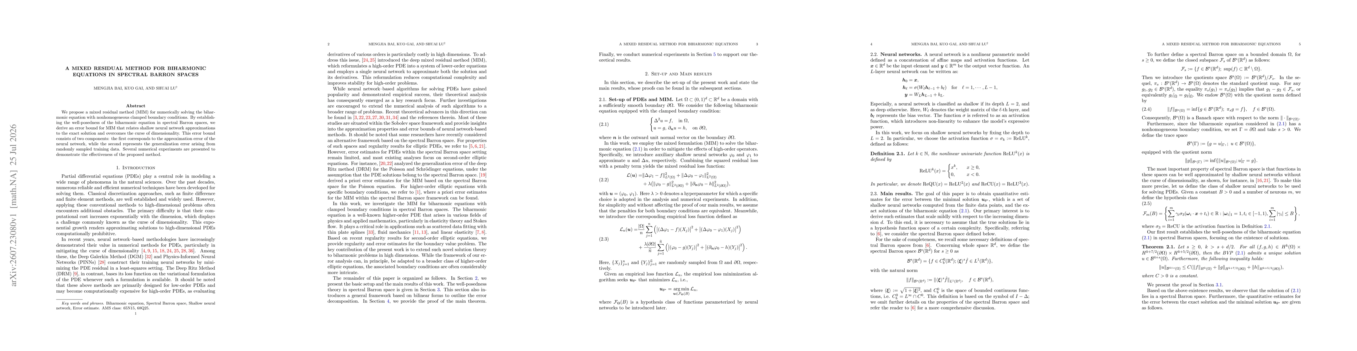Thumbnail for A mixed residual method for biharmonic equations in spectral Barron spaces
